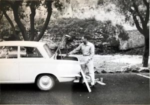 Michele ROSA in viaggio con tela e tavolozza, anni '60