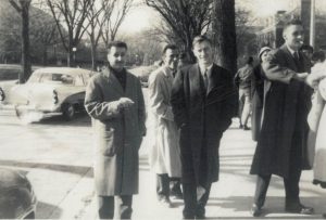 Michele Rosa con gli amici, Champaign (USA), 1955