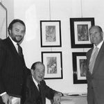 Michele Rosa con i pittori Fantauzzi e Capocci