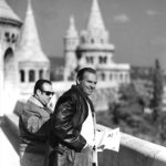 Michele Rosa con l'amico Rolando Sarra durante una visita a Budapest nel 1971