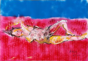 Nudo di donna disteso, 2001 - 99x68 cm