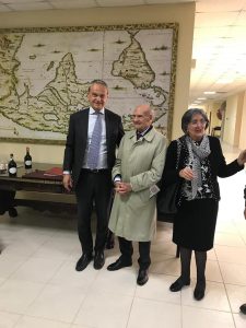 Michele Rosa con il M. Rettore prof. Betta e la prof.ssa Tomassoni