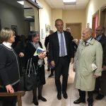 Michele Rosa con la rappresentanza universitaria: Orofino, Tomassoni, Betta
