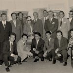 Artisti ed intellettuali presso la galleria d’arte “la Saletta” a Frosinone, 1961