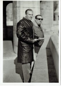 Michele Rosa con l’amico Rolando Sarra durante una visita a Budapest nel 1971