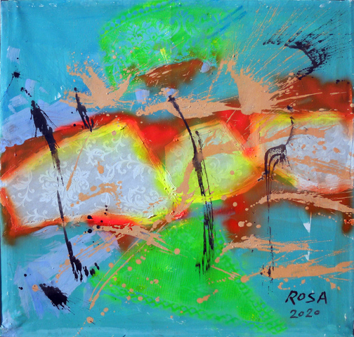 16) Viral Dynamics, 2020 - 105x100 cm