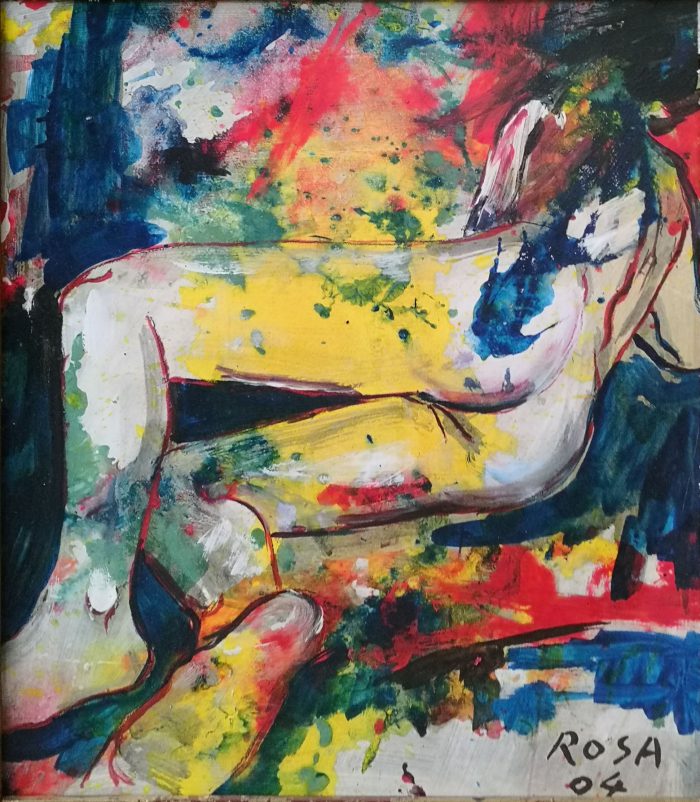 Nudo di donna riverso, 2004 - 55x63 cm