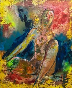 Nudo di donna, contaminazione, 2001 - 88x108 cm